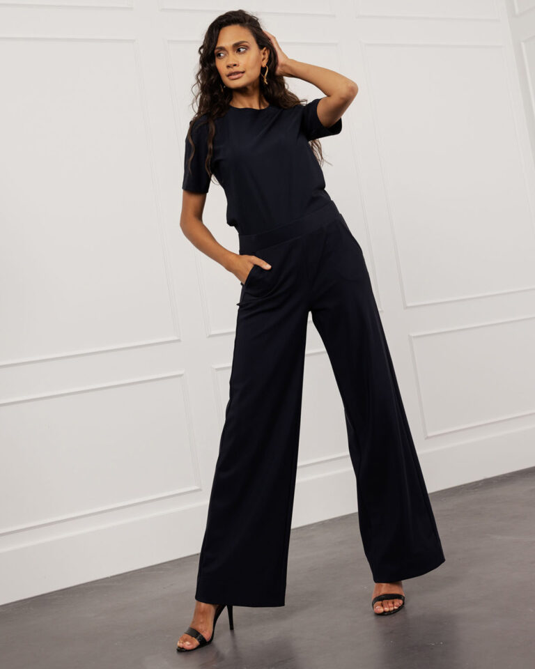 Lexie bonded trousers Zwart Studio Anneloes