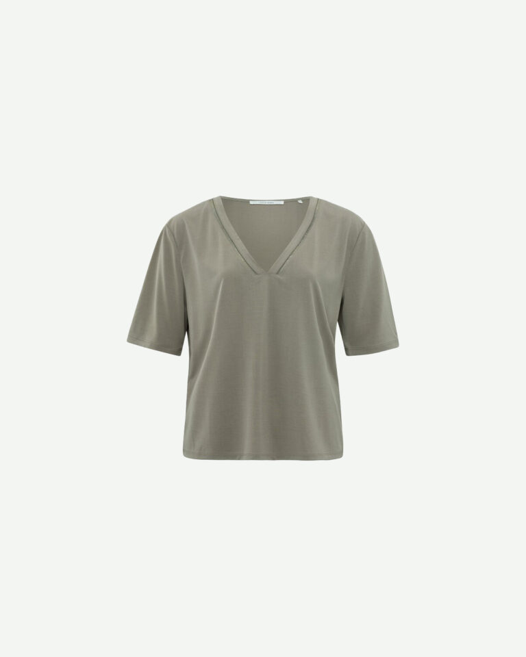 T-shirt Tape Neckline Army Green Yaya