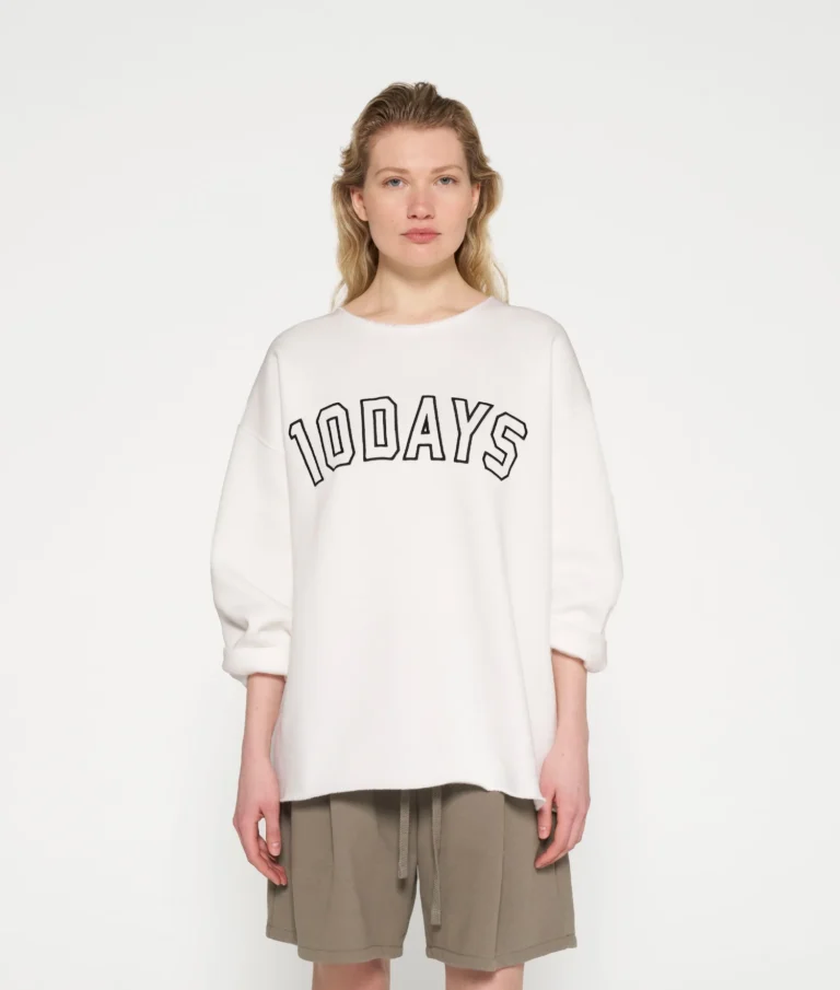 Sweater Raw Edge Statement 10Days ecru