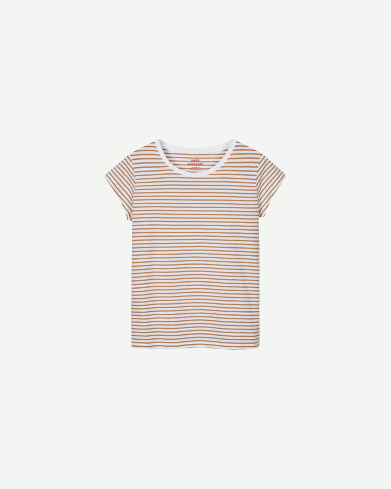 T-shirt Teasy Stripe Mads Norgaard bruin