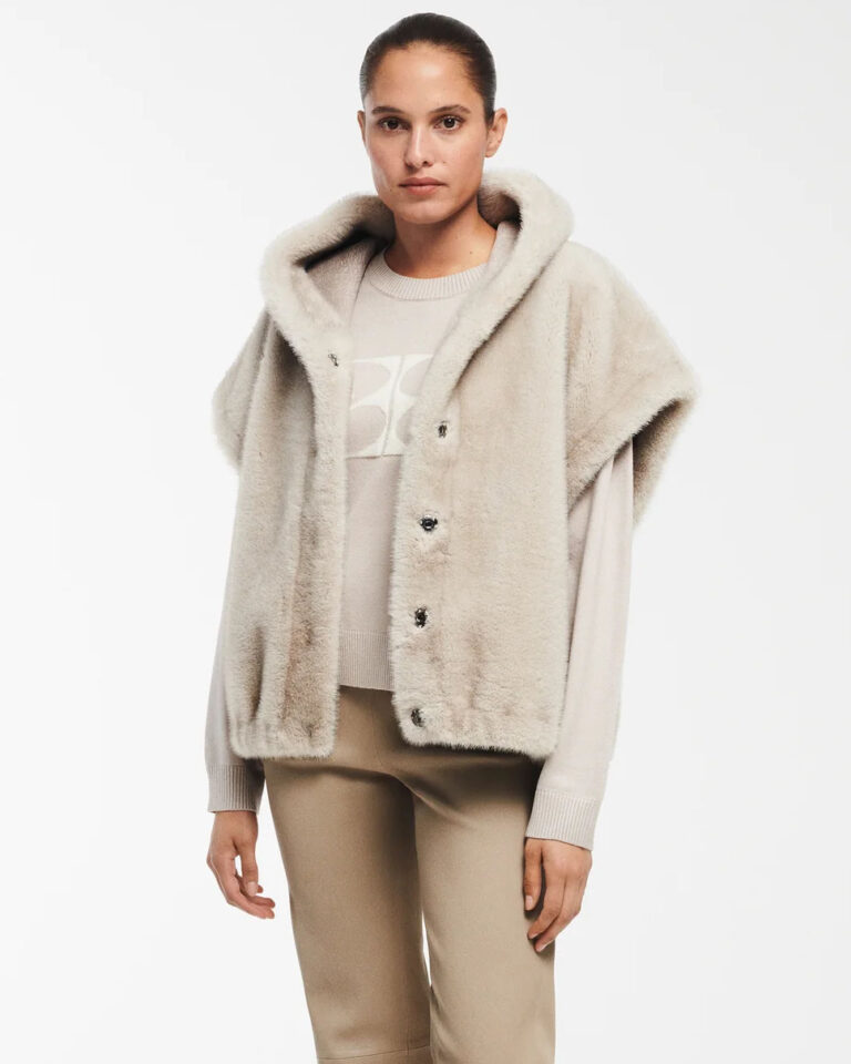 Gilet Olena Clay Studio AR beige fluffy