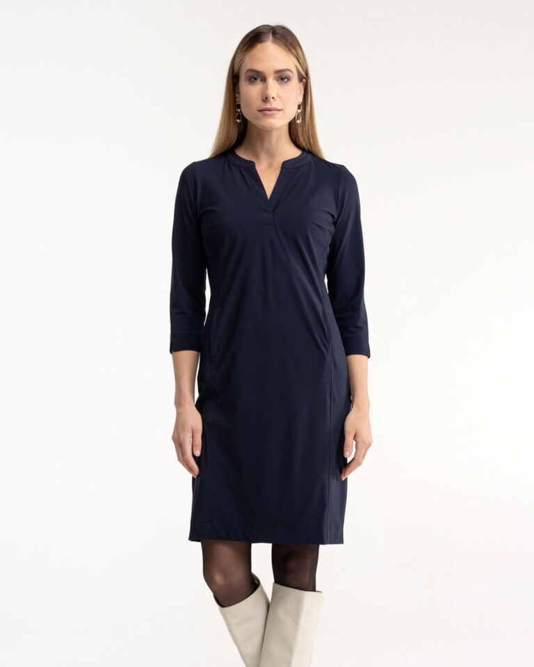 Jurk Simplicity Dark Blue Studio Anneloes blauw