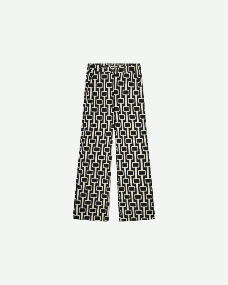 Broek Alisa Graphic Kyra zwart wit