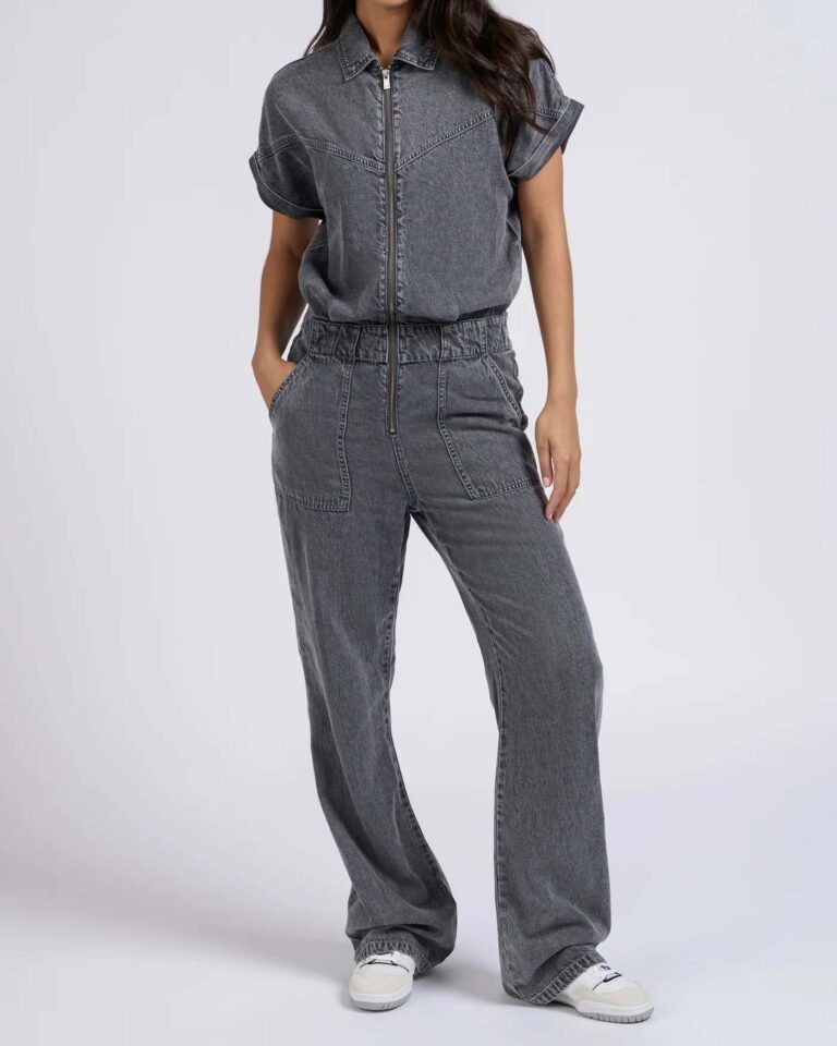 Jumpsuit Denim Grey Yaya medium grijs