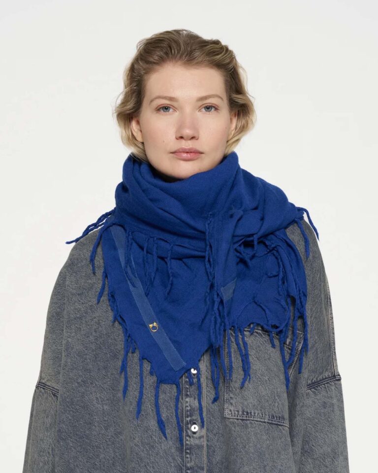 Shawl True Blue 10Days blauw wol