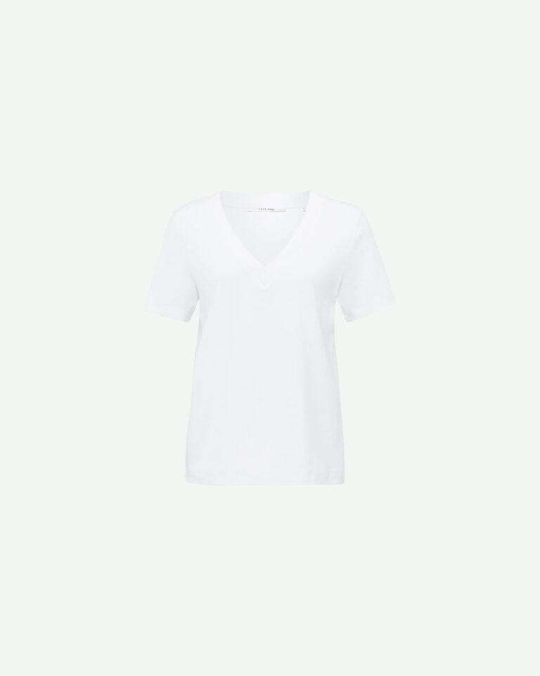 T-shirt V-neck White Yaya