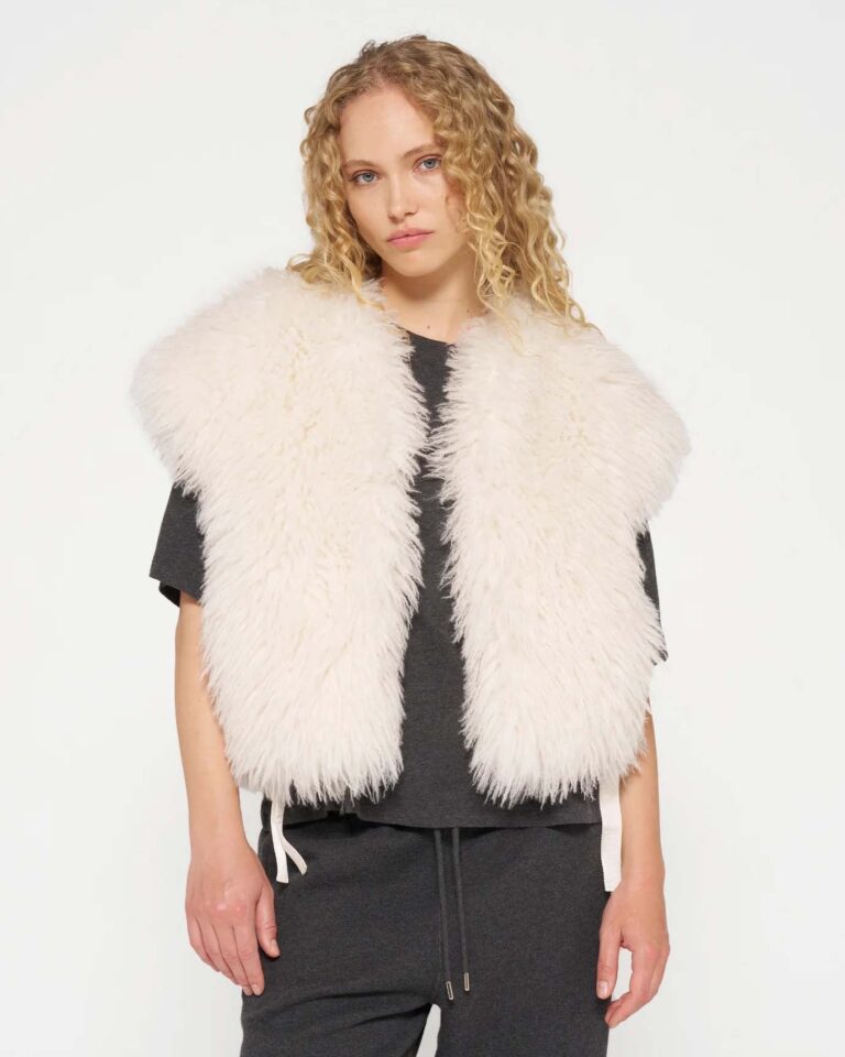 Gilet Bobbie Faux Fur 10Days ecru