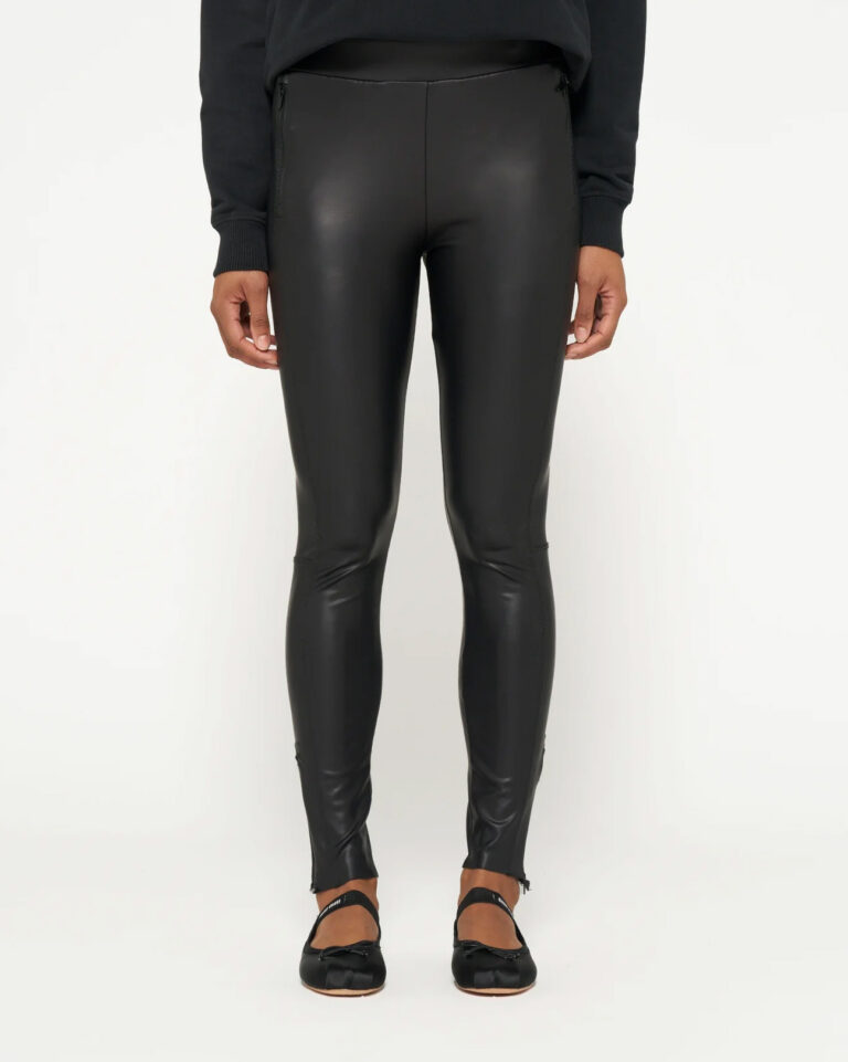 Legging Zipper Leather 10Days zwart