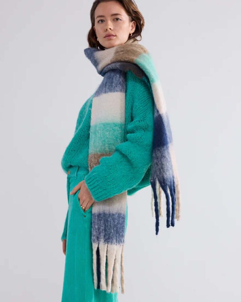 Shawl Check Multi Summum groen blauw