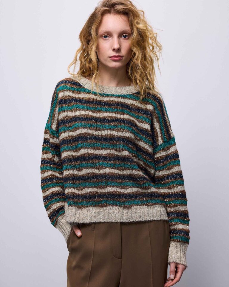 Sweater Multicolor Stripe Summum lurex