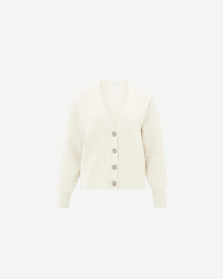 Vest Cable Chalk White Yaya wit