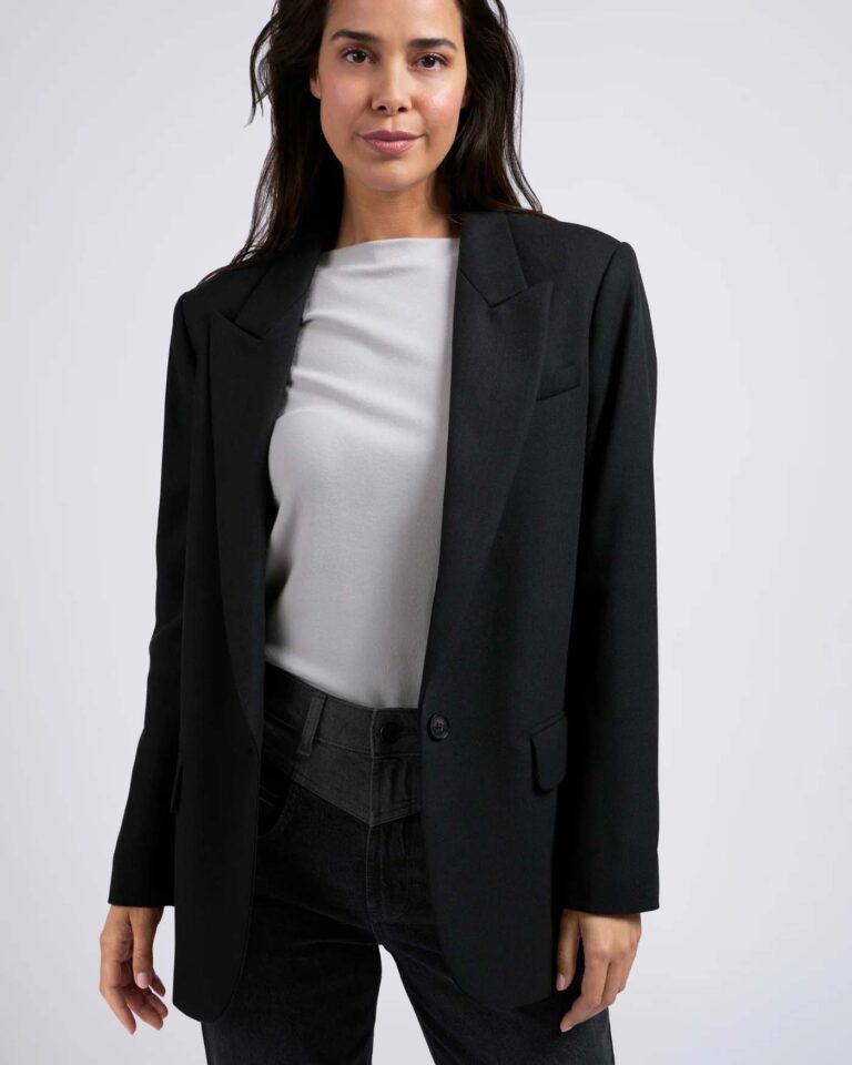 Blazer Wol Mix Antraciet Yaya oversized