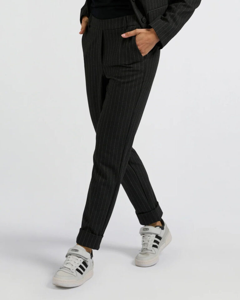 Broek Pinstripe Grey Yaya antraciet krijtstreep