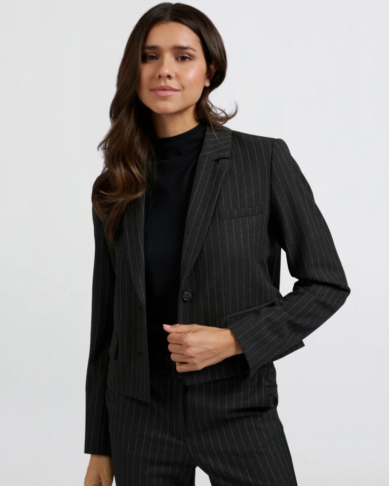 Blazer Pinstripe Grey Yaya antraciet