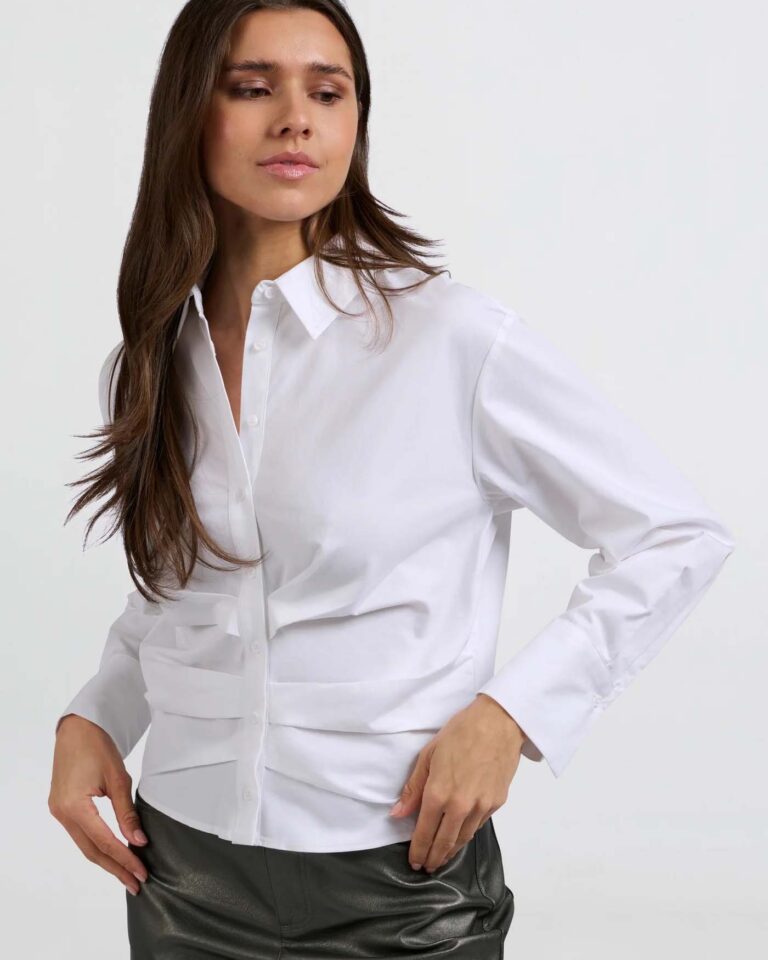 Blouse Poplin Pure White Yaya wit