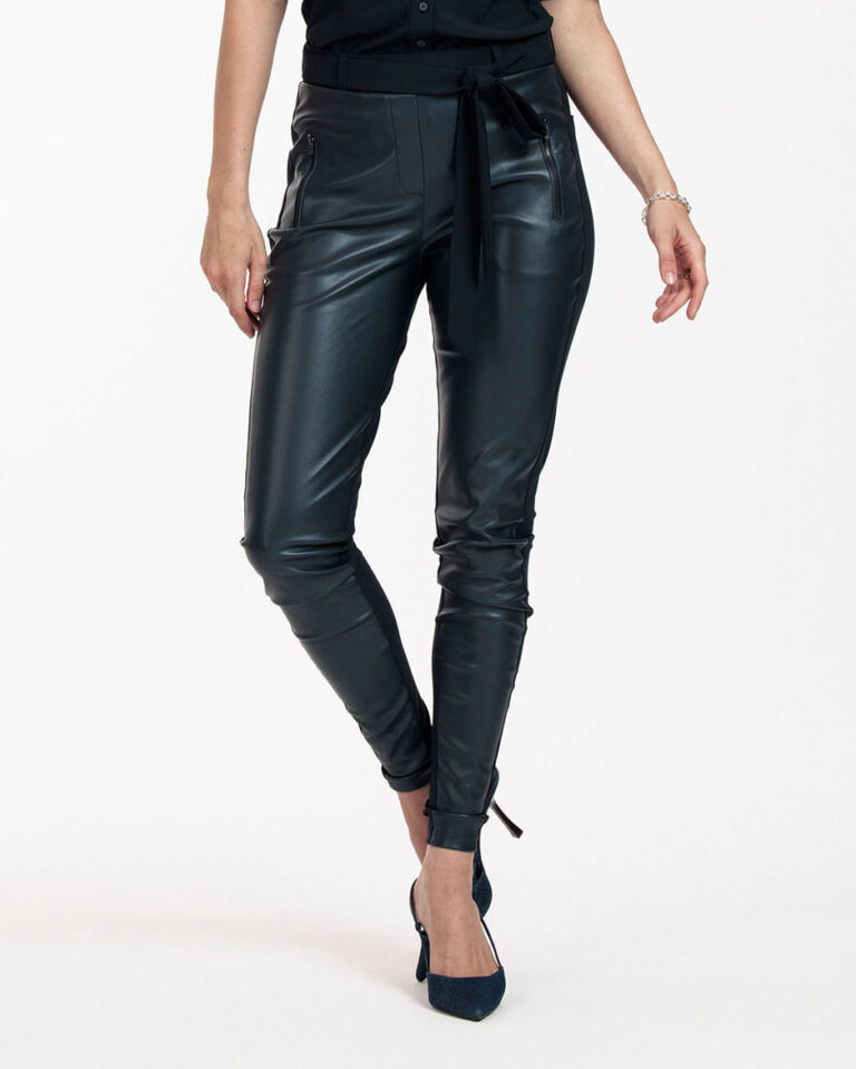 Broek Margot Leather Blue Studio Anneloes blauw