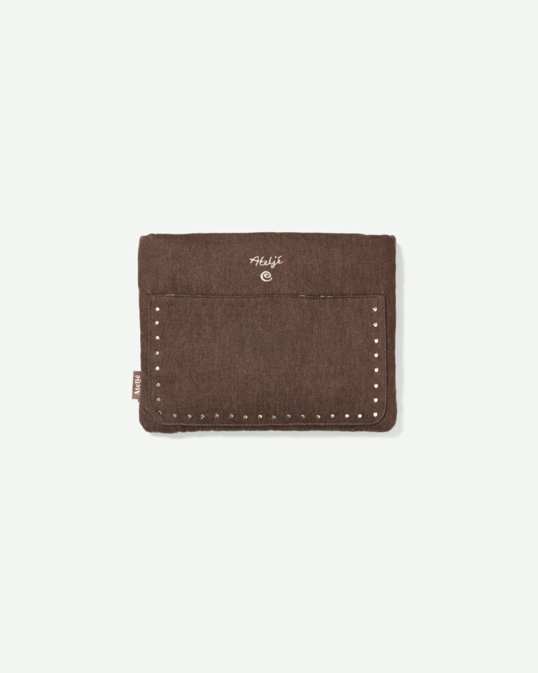 Brown denim laptop sleeve atelje