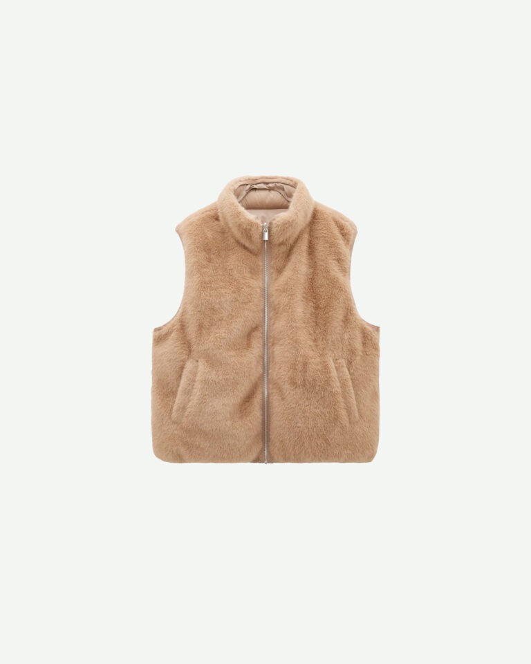 Faux fur gilet vury someday beige