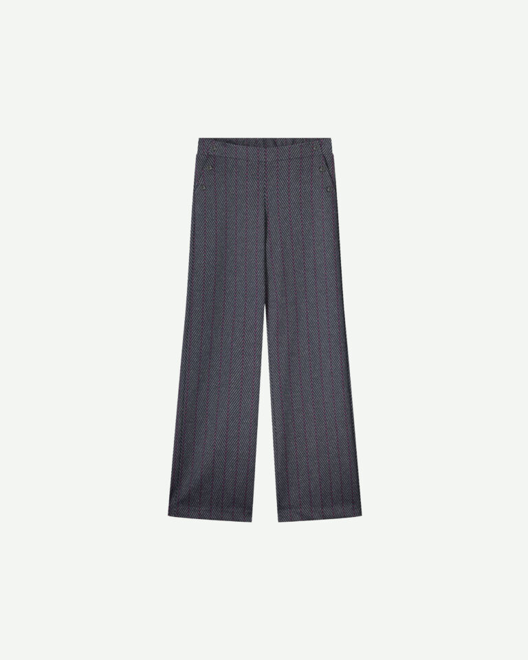 Broek Dian Herringbone Kyra blauw