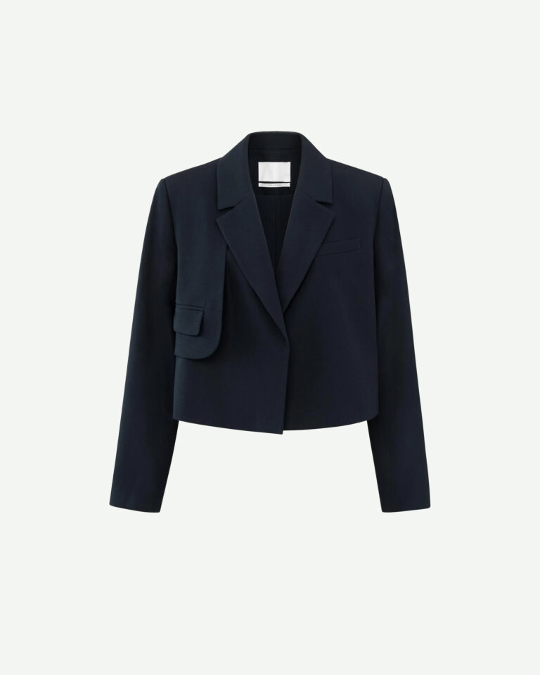 donkerblauwe korte blazer yaya