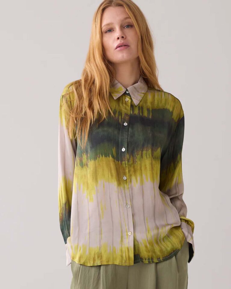 Blouse Tie Dye Print Summum groen