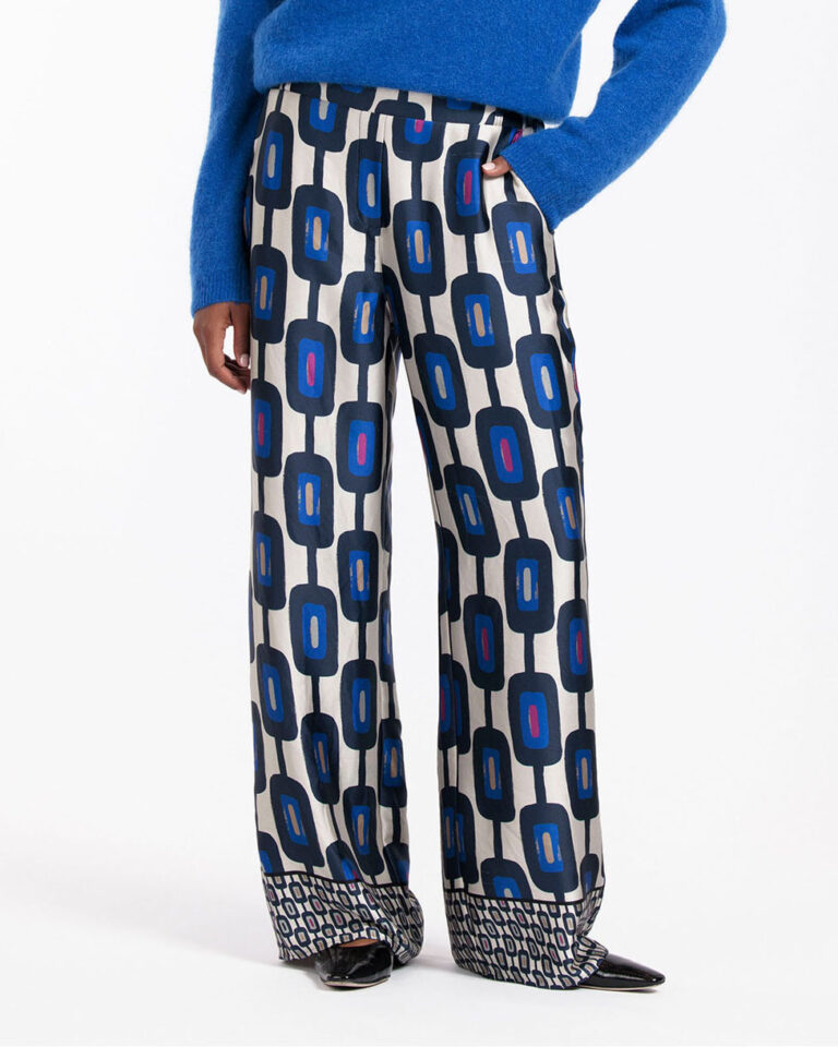 Broek Inky Chain Studio Anneloes blauw multi