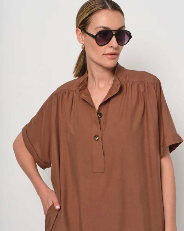 Shirt Dress Coffee La Salle bruin