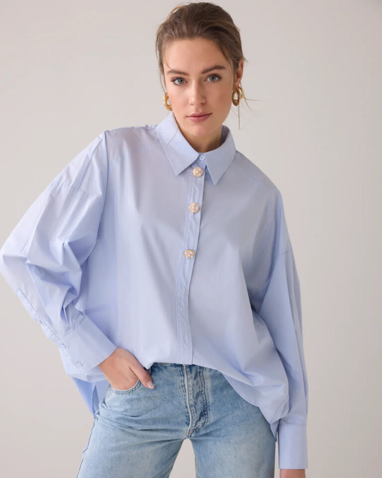 Blouse Fancy Powder Blue Summum blauw
