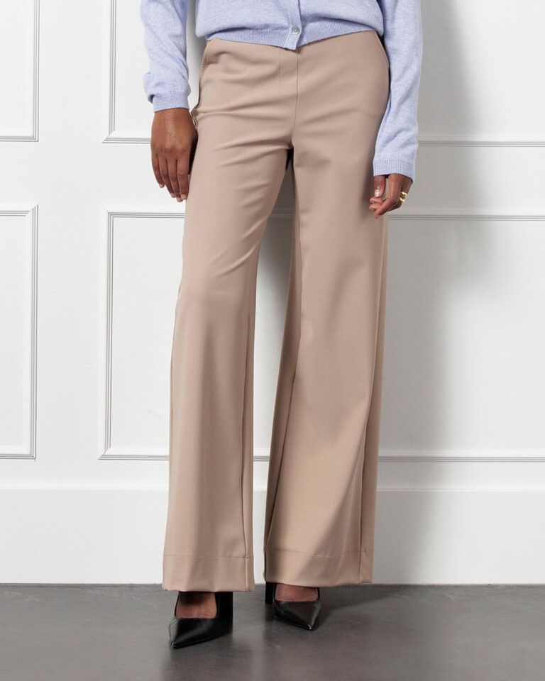 Broek Lexie Bonded Latte Studio Anneloes beige