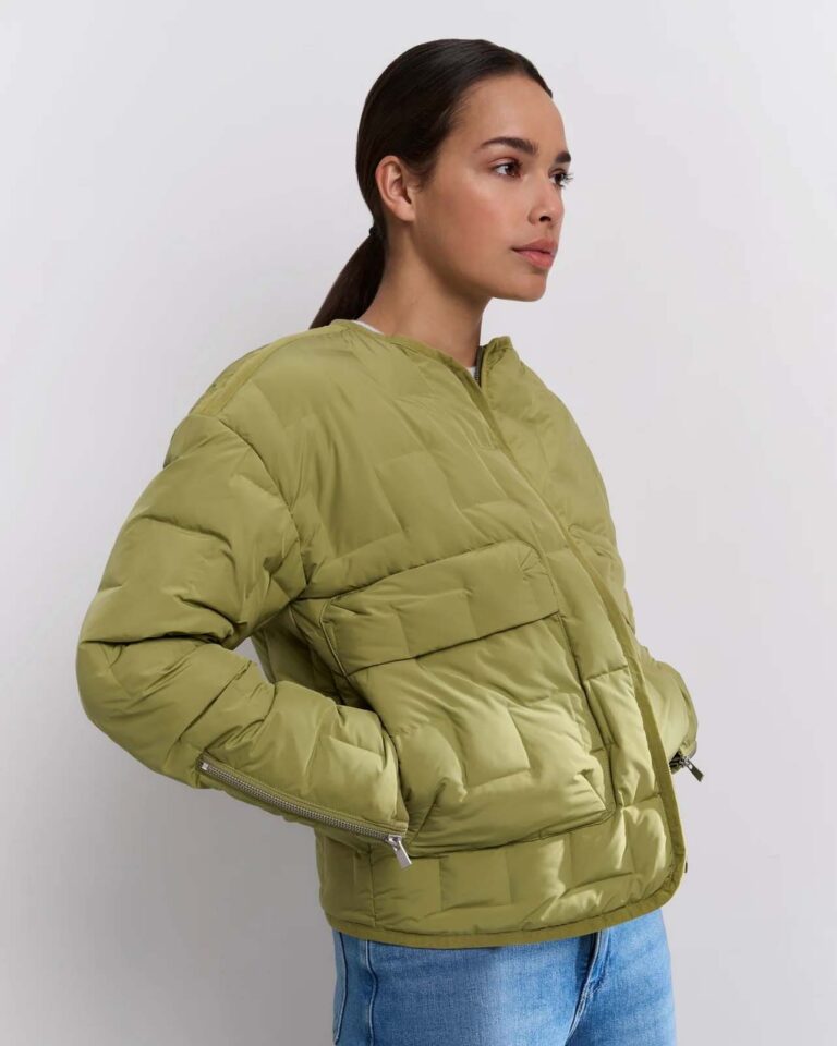 Jacket Quilted Green Yaya olijf groen