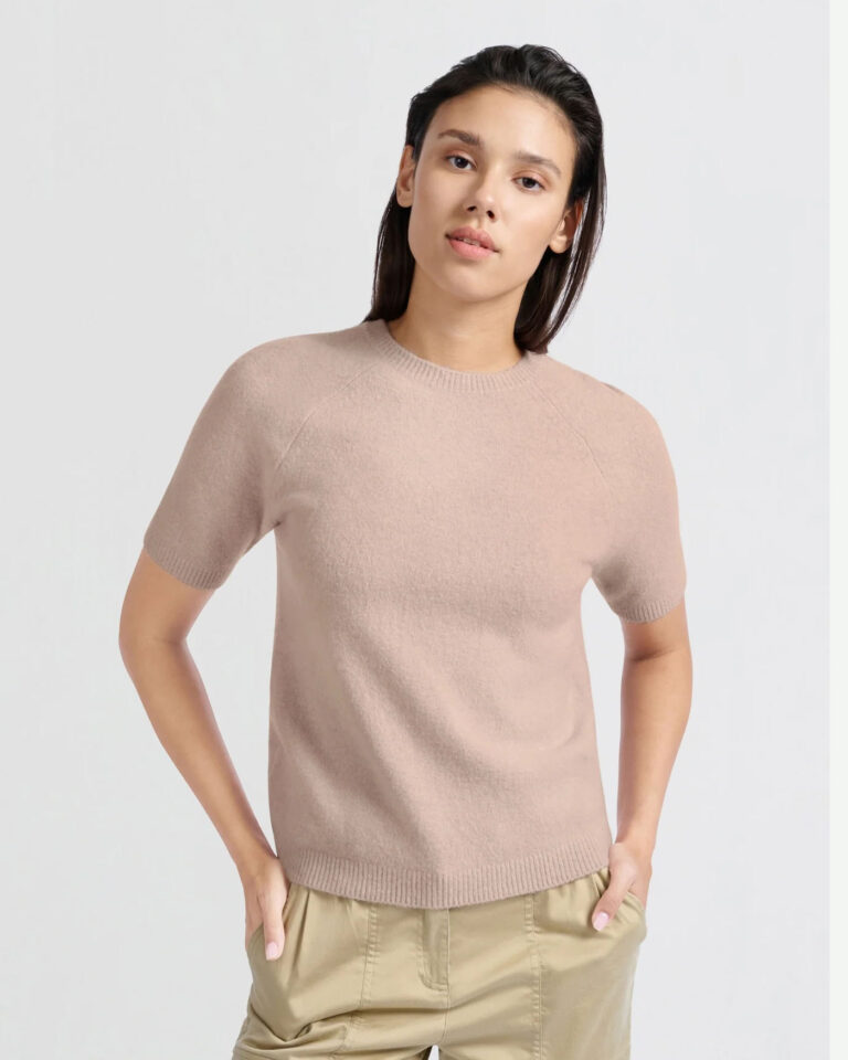 Sweater Raglan Pink Yaya dusty melange