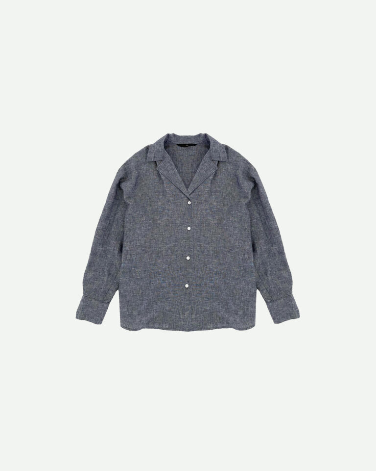 Blouse brina with black in blauw