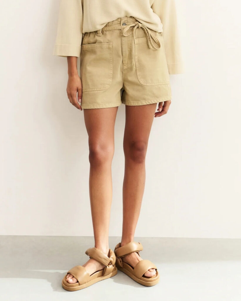 Short Summer Sand Yaya beige denim