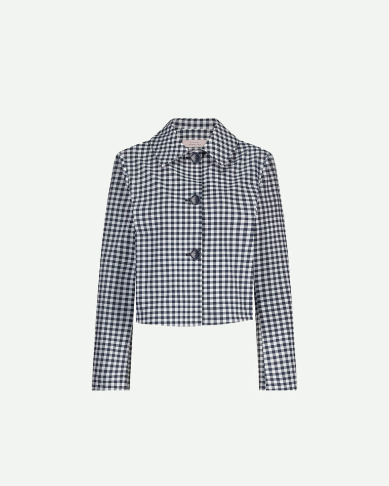 Jacket Klaartje Check Studio Anneloes dark blue off white