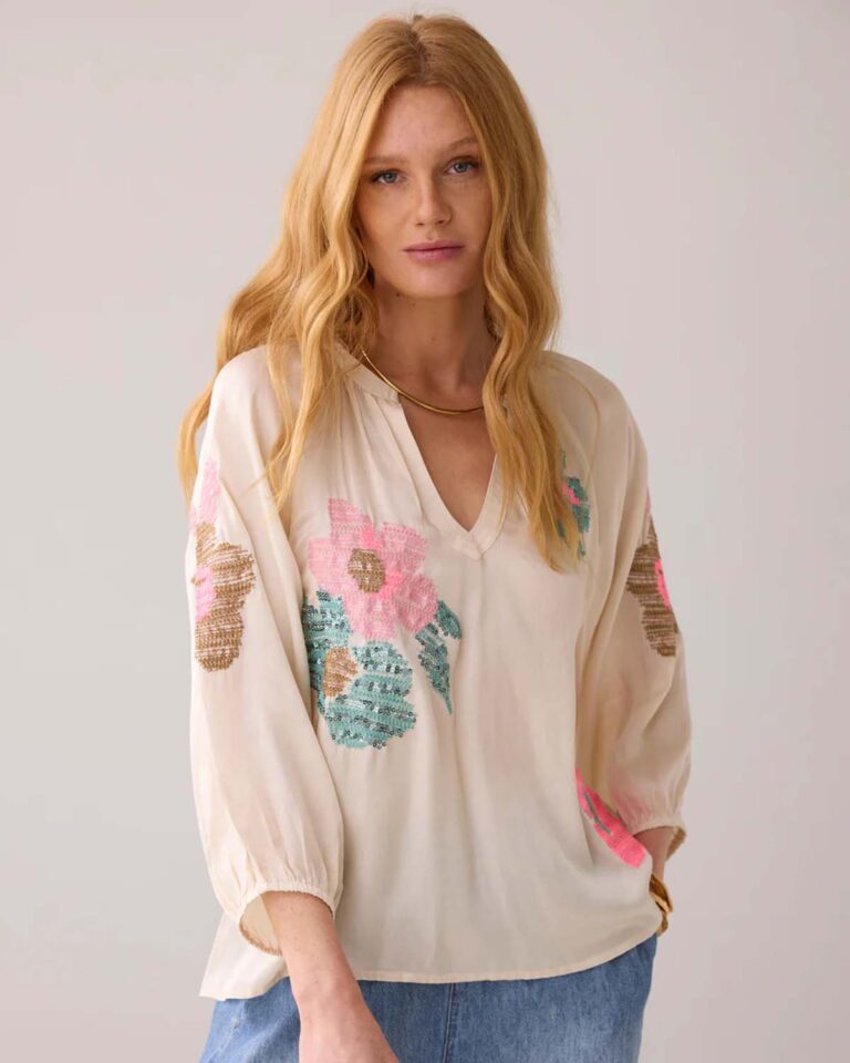 Blouse Satin Ivory Summum ecru
