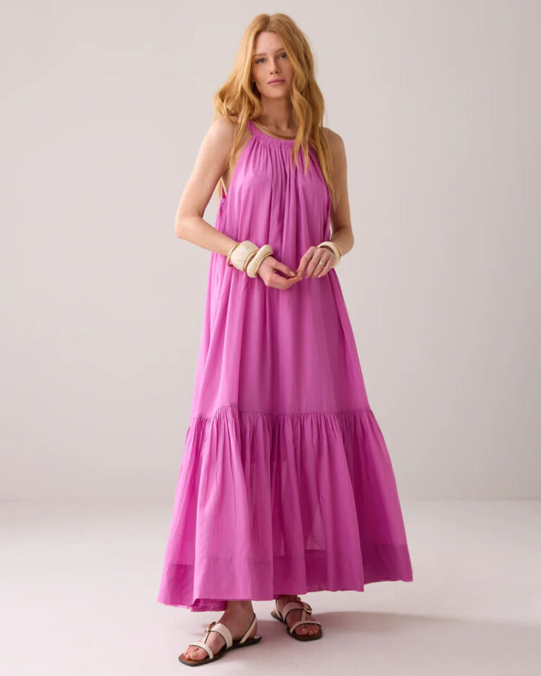 Jurk Voile Cyclaam Summum roze