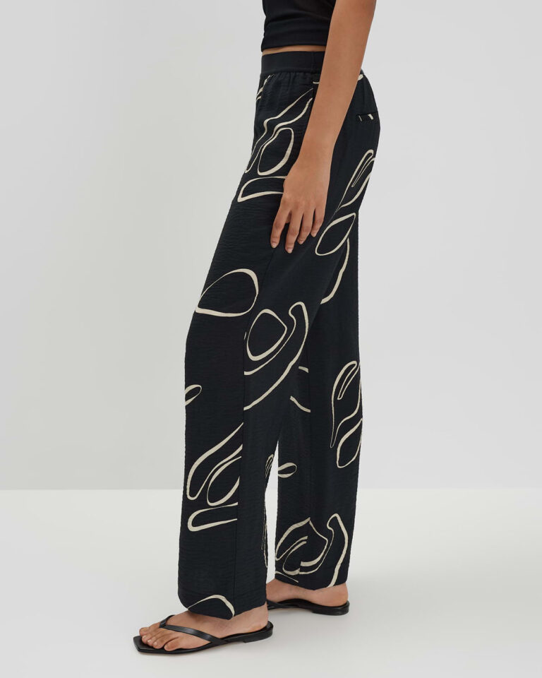Broek Cevil Nature Someday zwart print