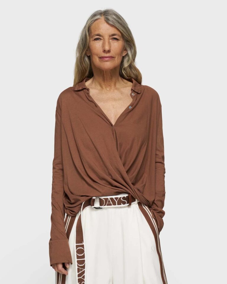 Blouse Wrap Truffle 10Days bruin