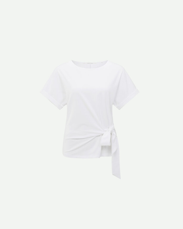 T-shirt Knot Detail Wit Yaya pure white