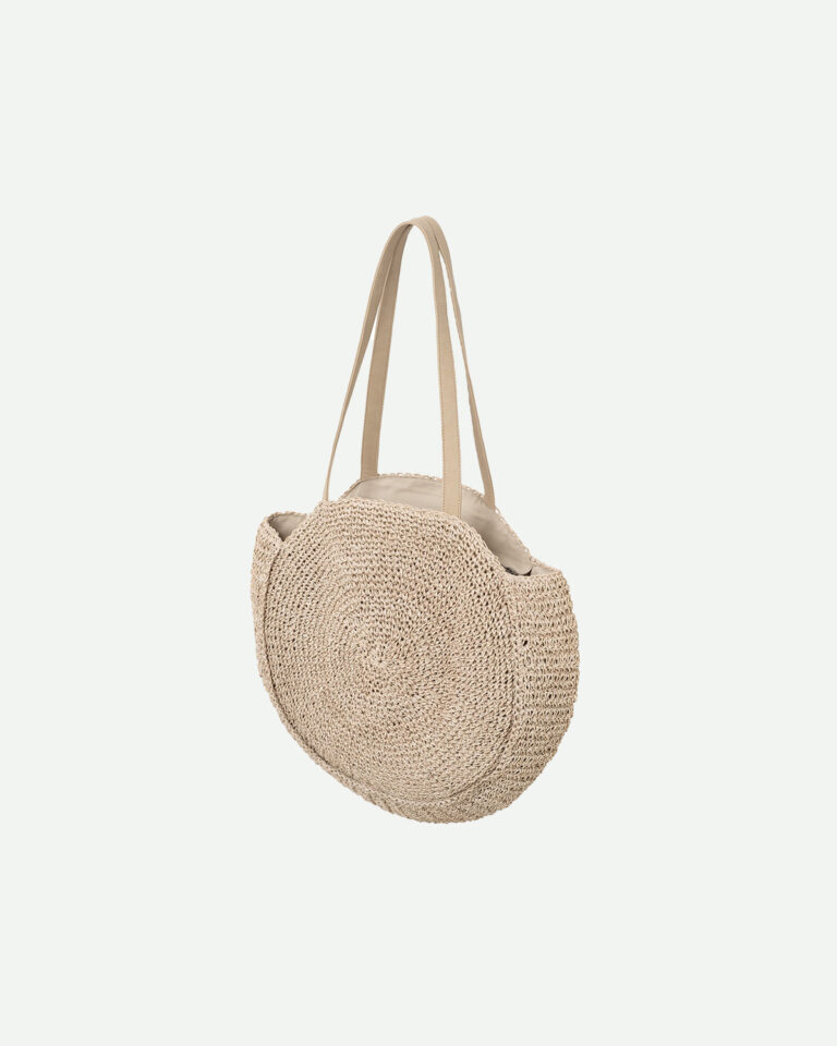 Woven tote bag rond yaya papier