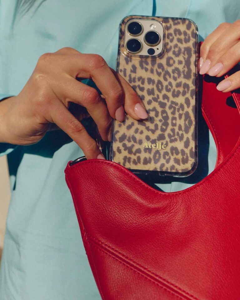 Iphone Case Leopard Ateljé bruin geen ringen