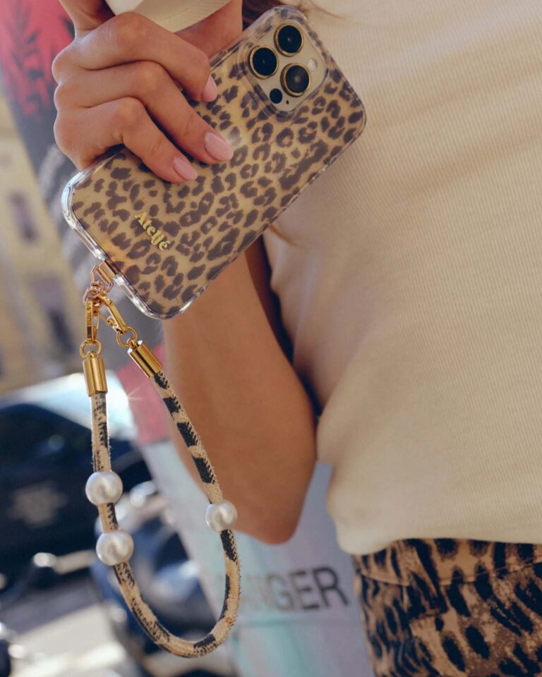 Phone Cord Short Posh Spice Ateljé leopard