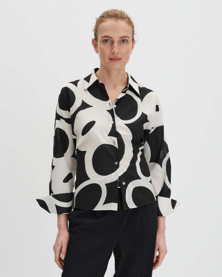Blouse Zirveli Zwart Someday print