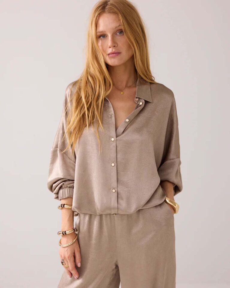 Blouse Satin Funghi Summum beige