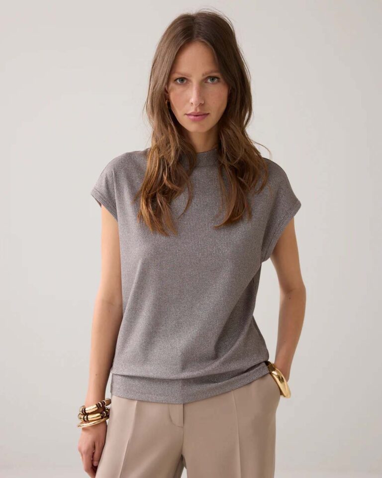 Top Lurex Funghi Summum beige