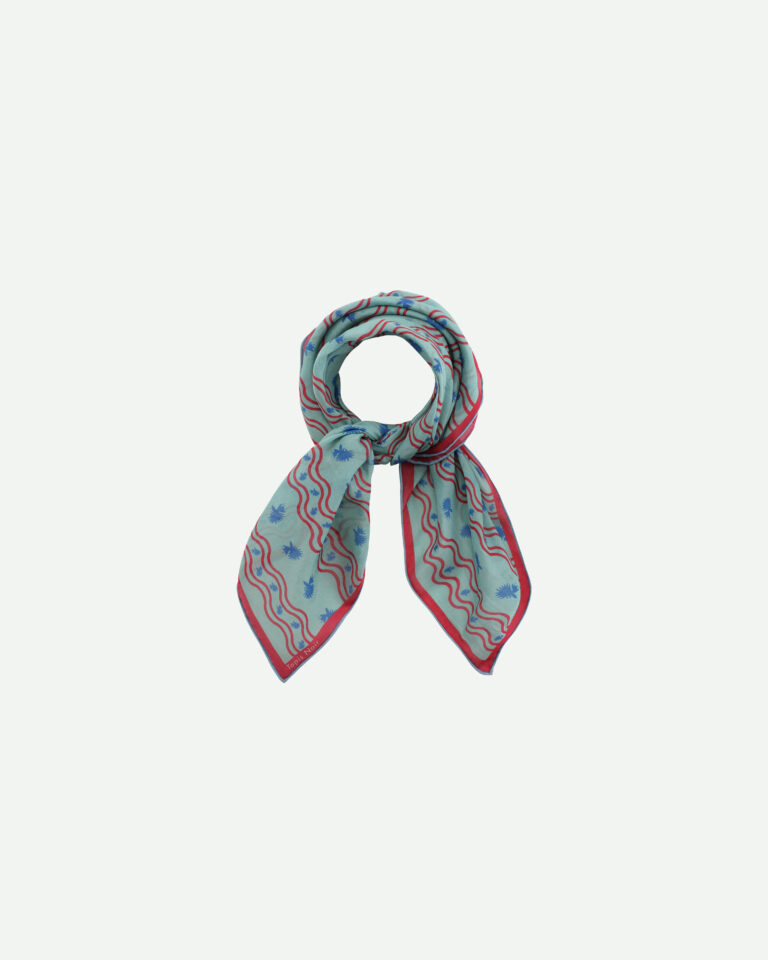 Scarf Light Pistachio Stripe Tapis Noir blauw groen