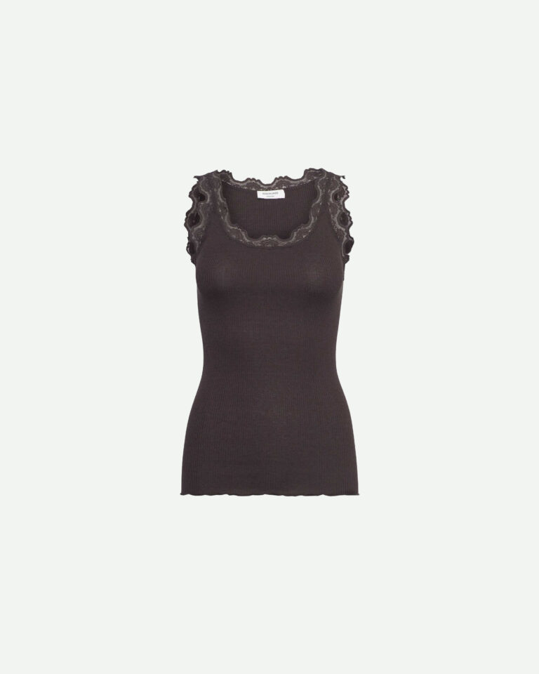 Top babette lace ganache bruin Rosemunde