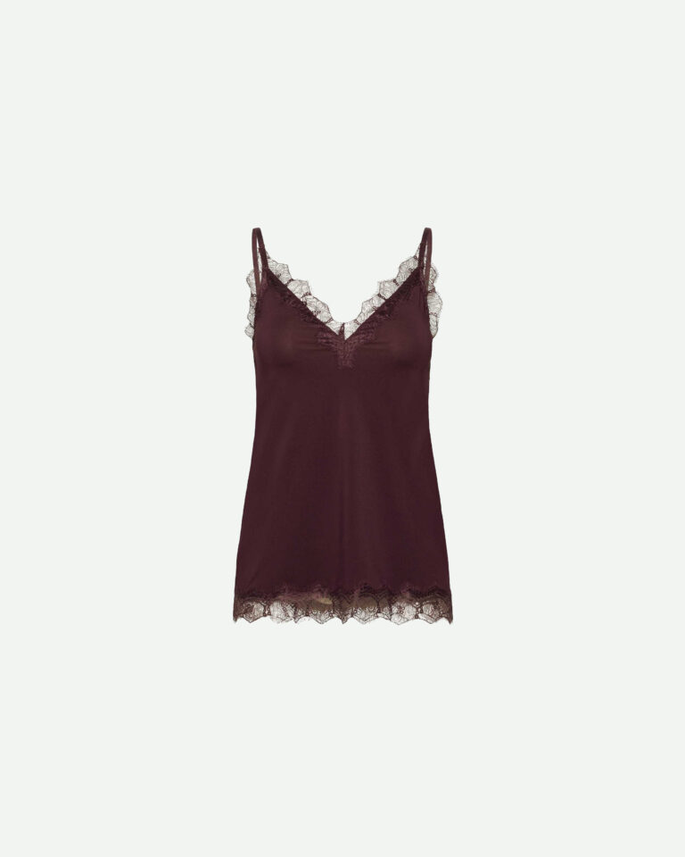 Top Billie Lace Fudge Rosemunde rood