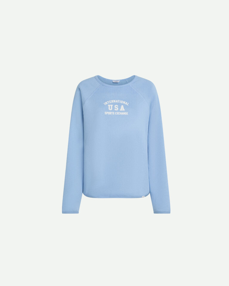 Sweater Washed Blue Penn&Ink blauw