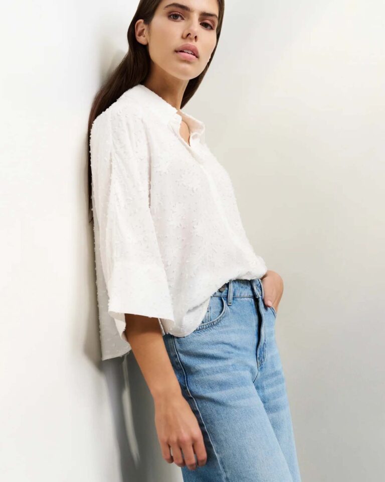 Blouse Woven Details White Yaya off white
